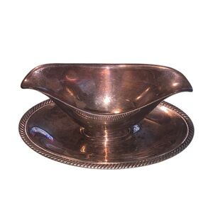 Castleton International Silver Company 683 Silver Gravy Boat Platter Tray